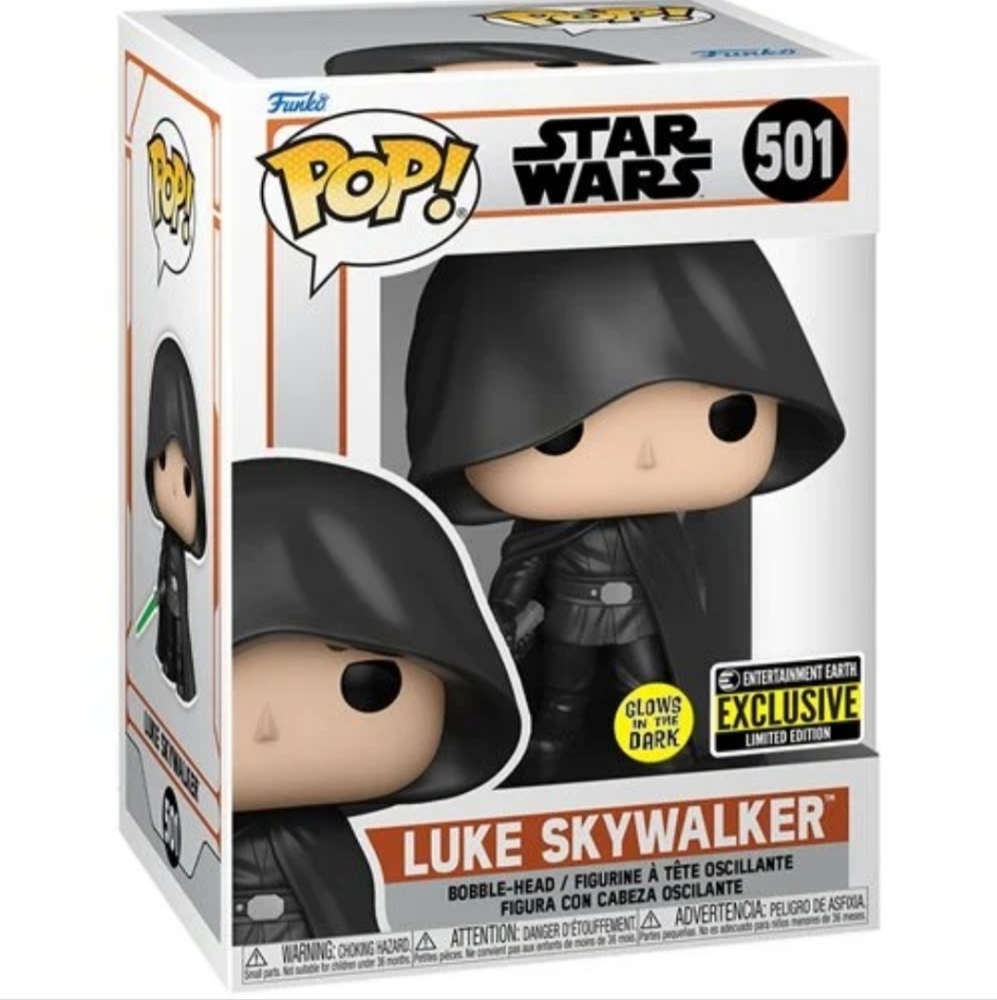 FUNKO STAR WARS: THE MANDALORIAN LUKE SKYWALKER GLOW IN THE DARK POP! EXCLUSIVE